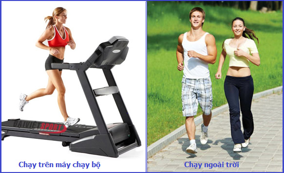 Chạy bộ ngoài trời và trên máy cài nào tốt 