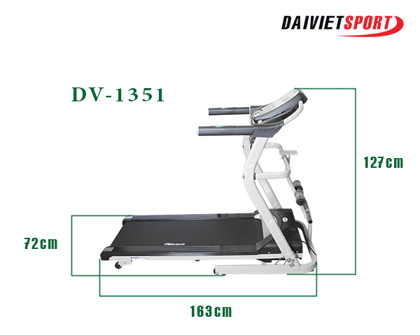 Kích thước của máy chạy bộ DV-1351