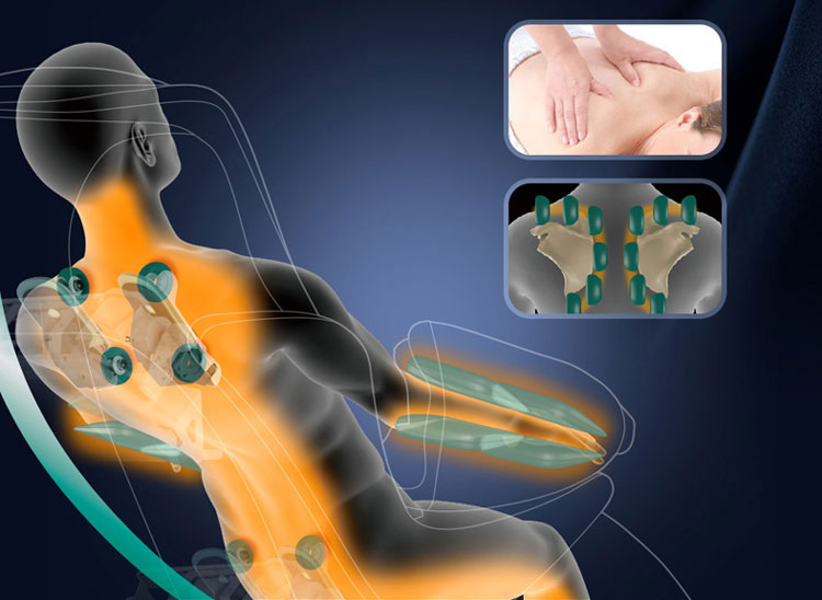 Bác sĩ trị liệu bật bí điểm hoàn hảo ở con lăn massage
