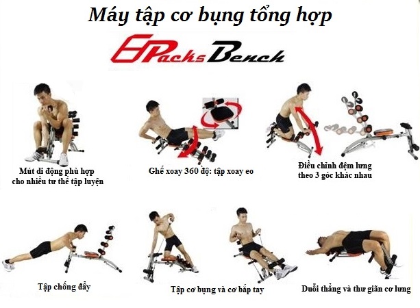 Máy tập bụng tổng hợp 8 chức năng