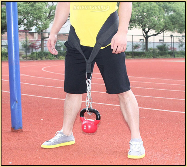 Đai hỗ trợ lưng gánh tạ có dây xích