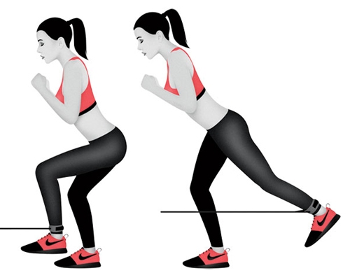 Dây quấn cổ chân hỗ trợ tập mông chân