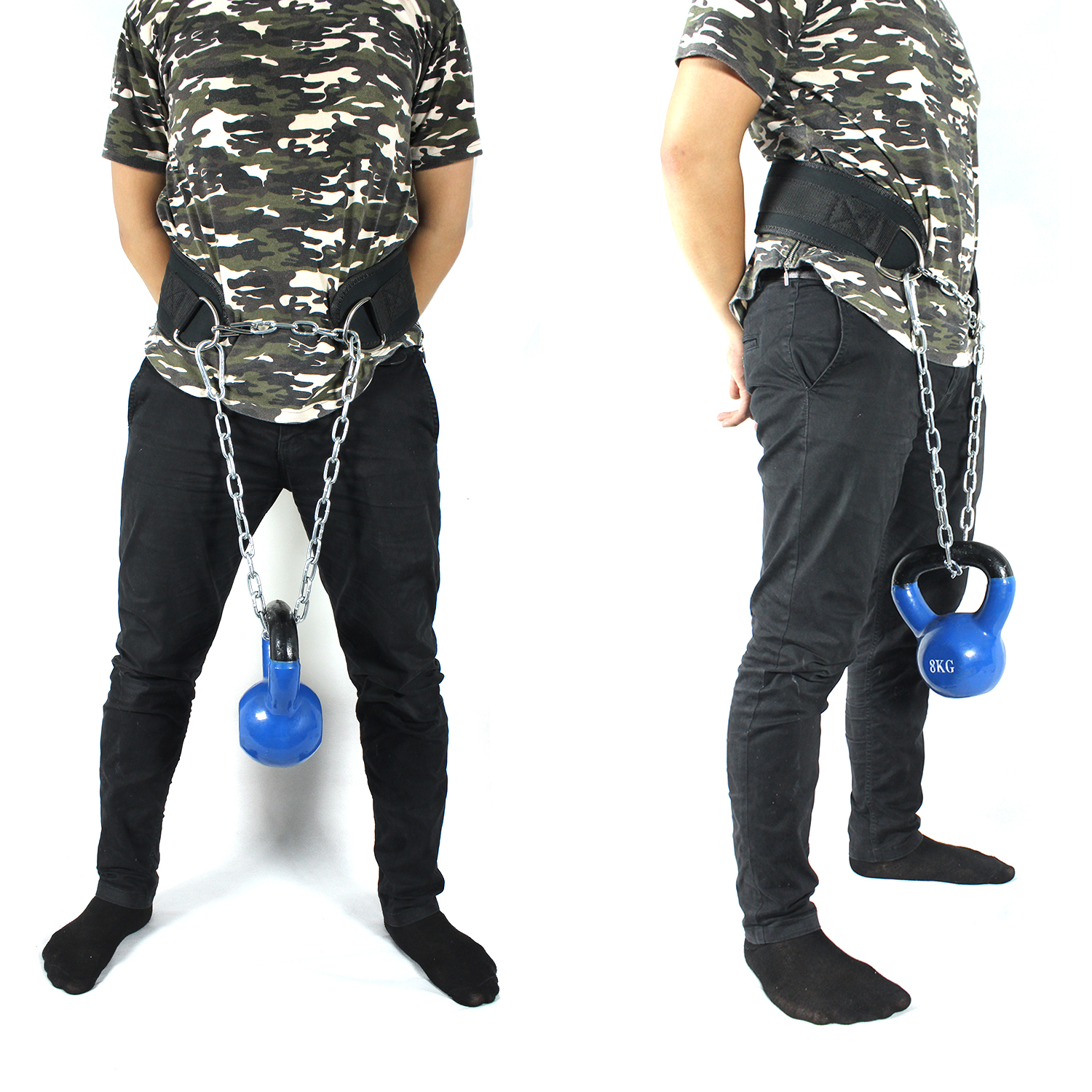 Đai lưng thể hình có xích treo tạ Đại Việt DL017