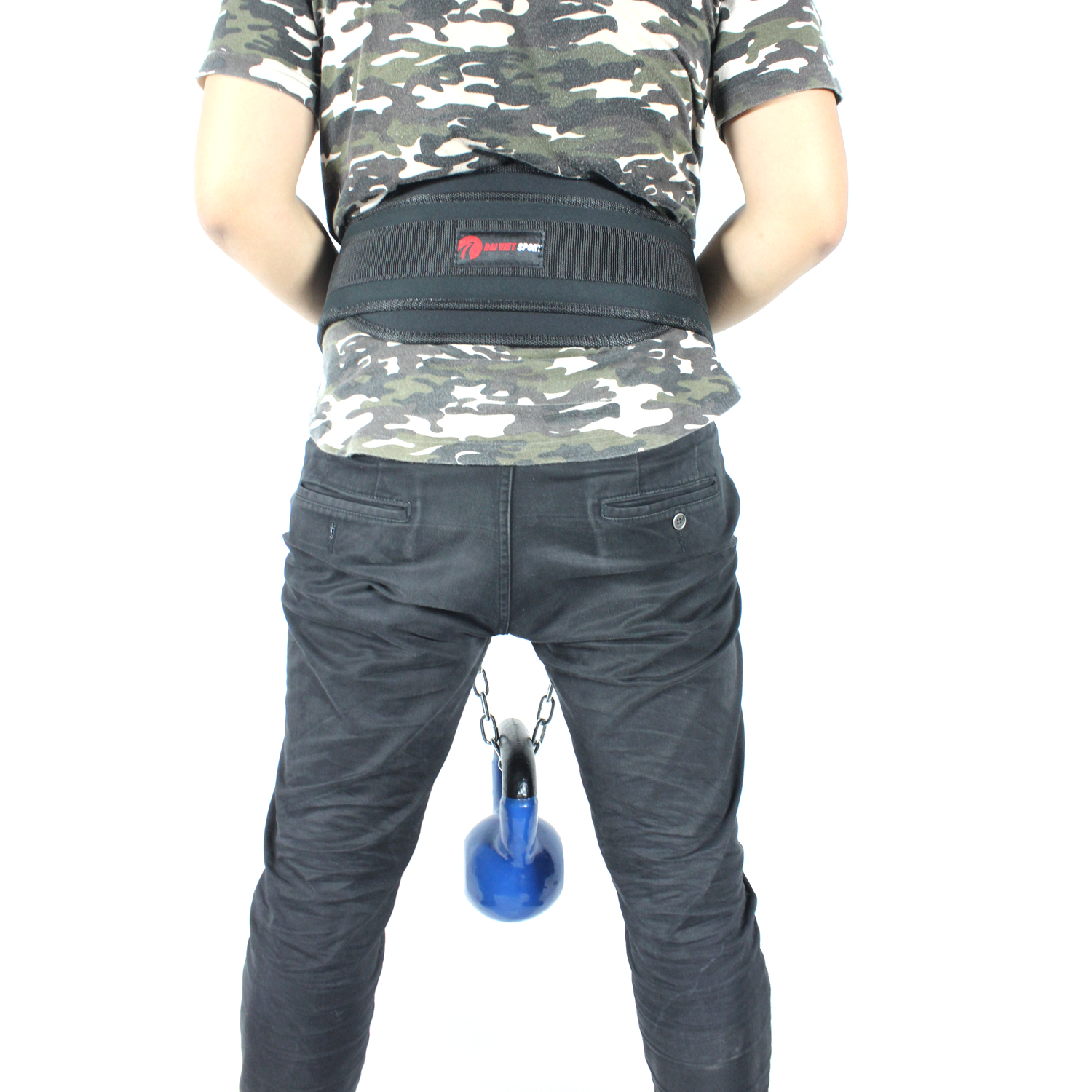 Đai lưng thể hình có xích treo tạ Đại Việt DL017