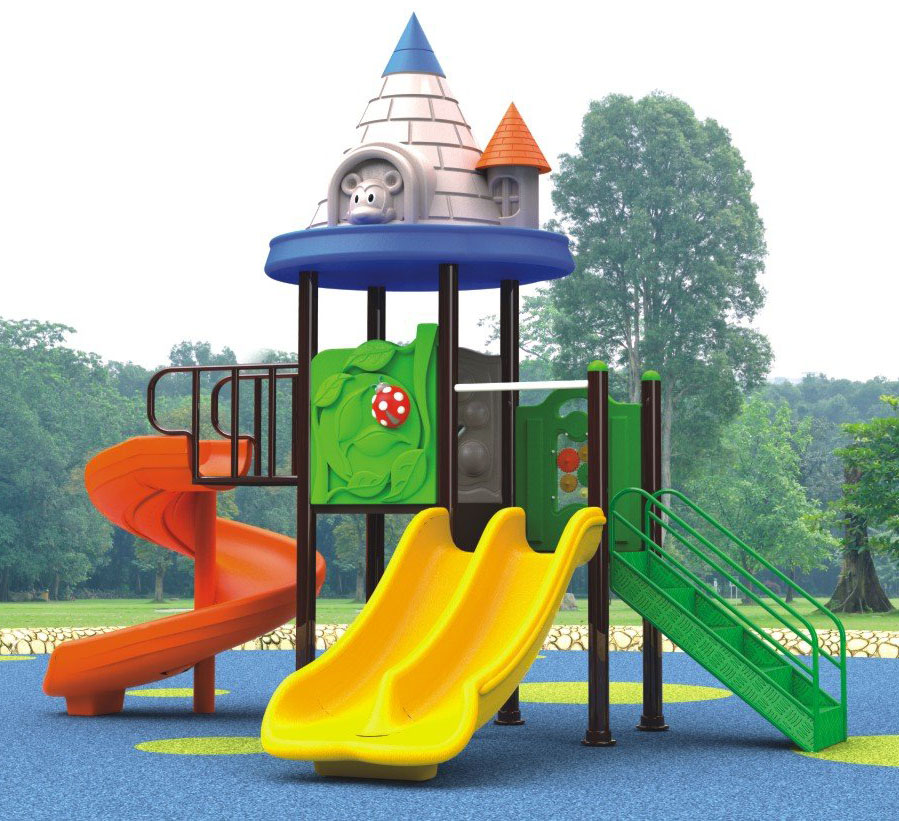 Khối Nhà Chòi 2 Máng Trượt Xoắn