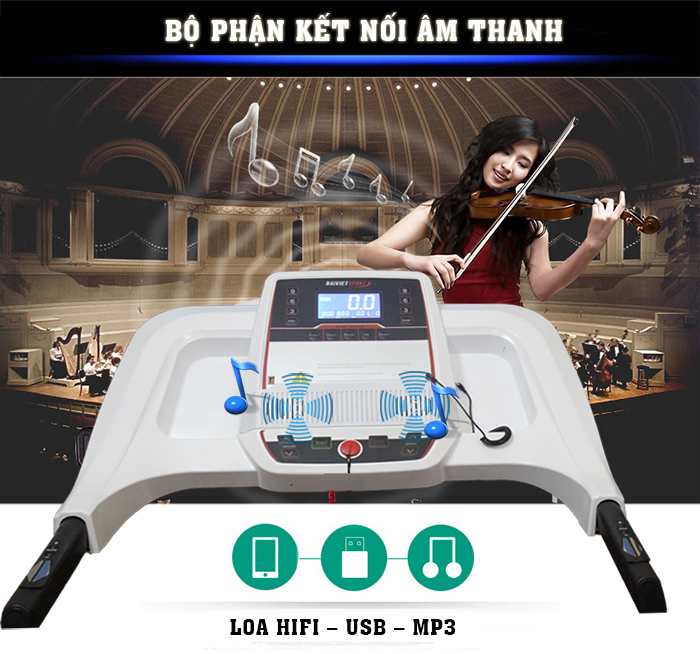 Âm nhạc Máy chạy bộ điện Đại Việt DV-555 