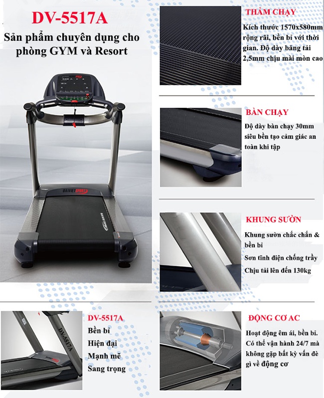 Chi tiết máy chạy bộ DV-5517A