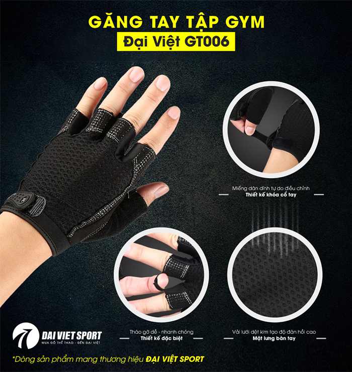 găng tay tập Gym Đại Việt GT006