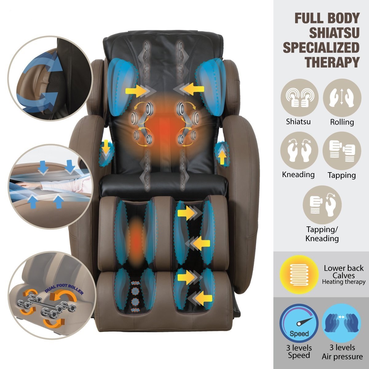 ghế massage cho người bị đau lưng nên sử dụng chế độ nào