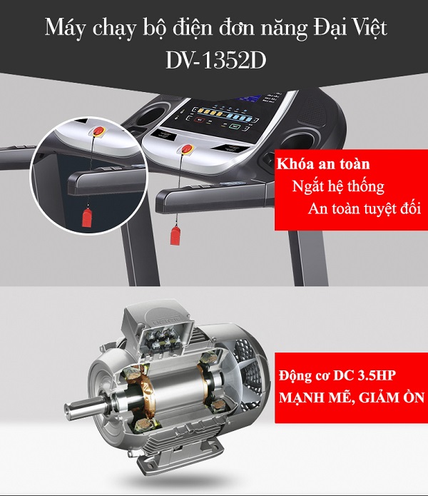 Máy chạy bộ điện đơn năng Đại Việt DV-1352D