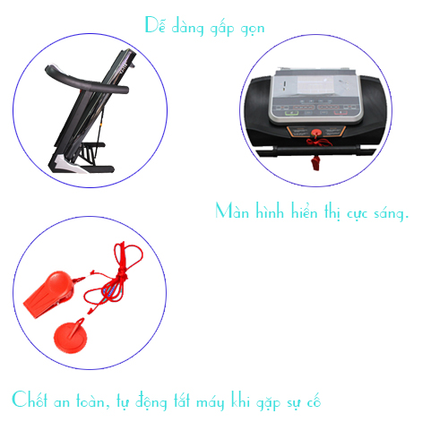 Máy chạy bộ điện đơn năng YJ - 114