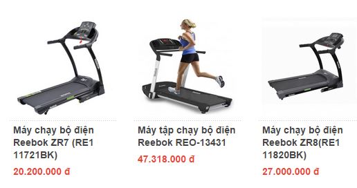 Máy tập chạy bộ reebok