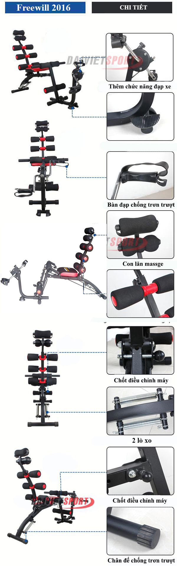 máy tập cơ bụng Freewill 2016