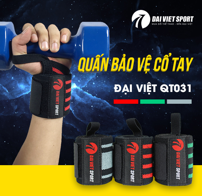 quấn bảo vệ cổ tay tập gym Đại Việt QT031