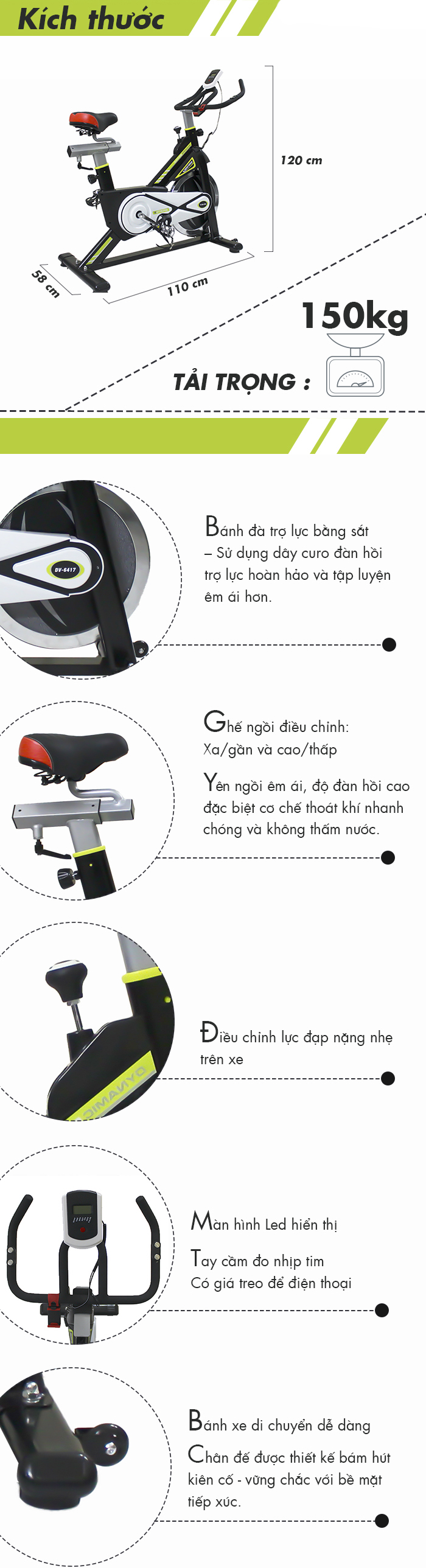 xe đạp tập DV-6417 Đại Việt