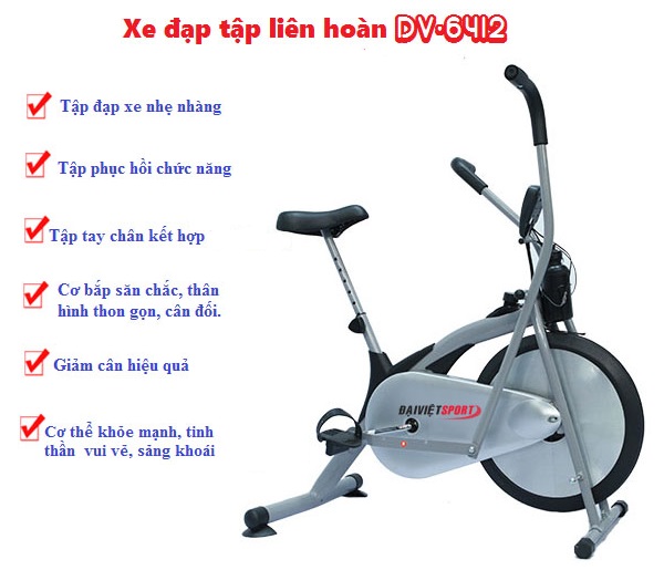 Xe đạp tập thể dục Liên hoàn Đại Việt DV-6412