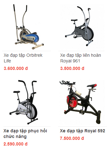 Xe đạp tập thể dục tại nhà