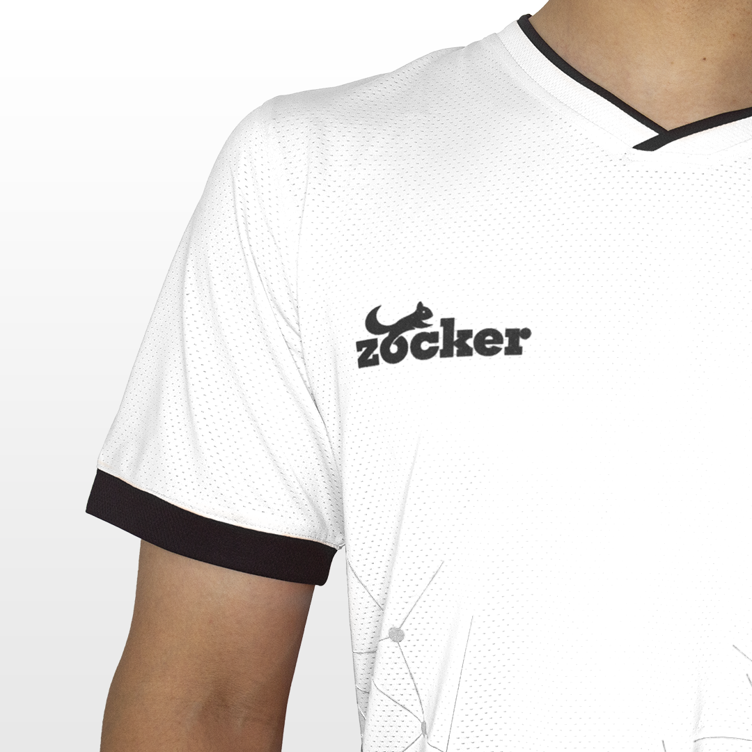 Bộ Quần Áo Bóng Đá Zocker Inspire Màu Trắng