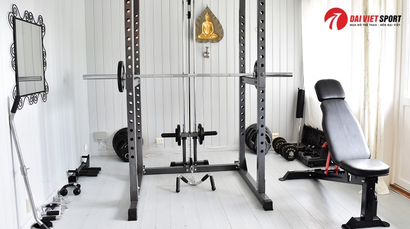 Chi phí setup phòng gym tại nhà với giàn tạ đa năng