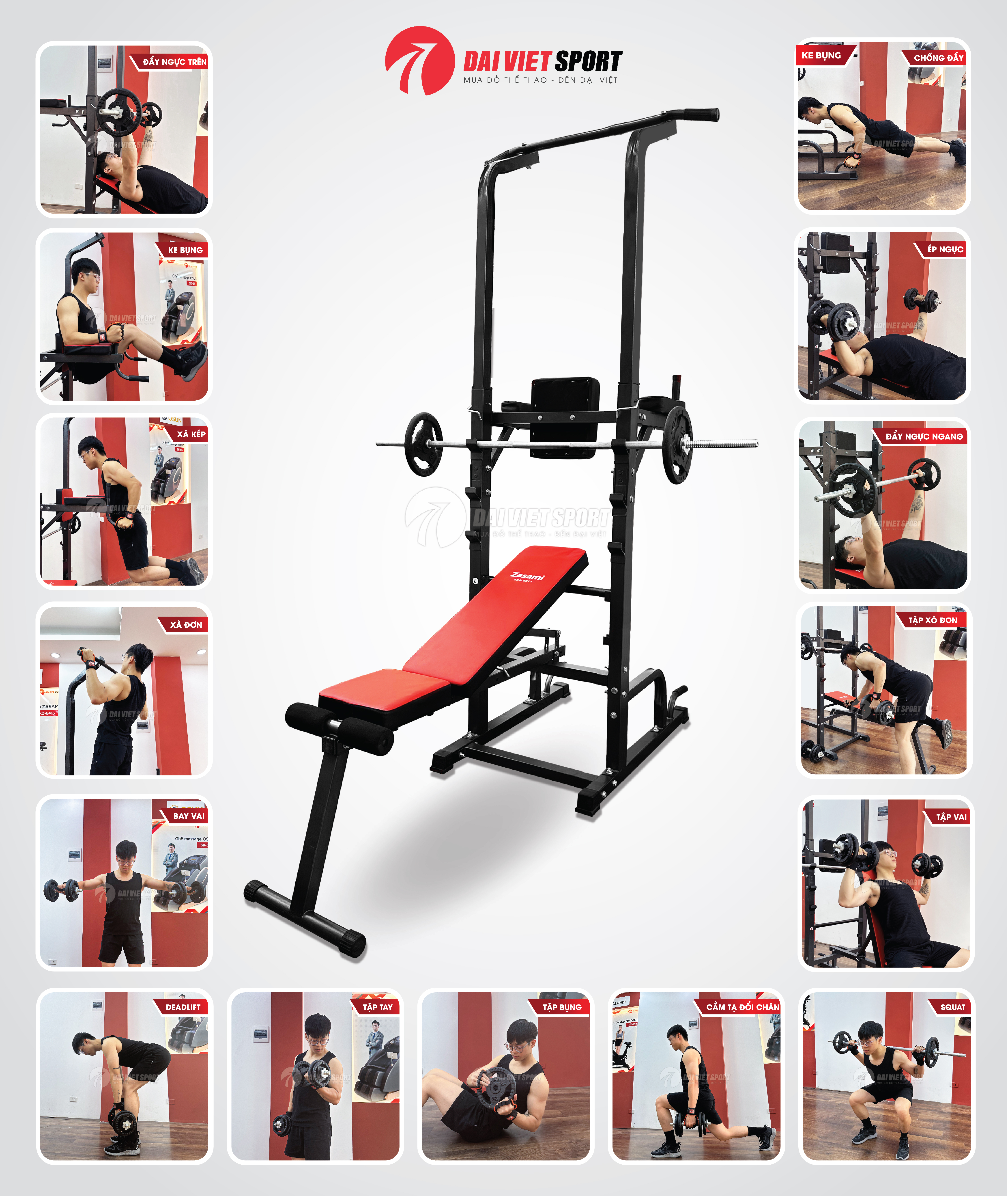 Mua Combo Xà Đơn Xà Kép Đa Năng Zasami SDN-8012 Để Được Giá Ưu Đãi