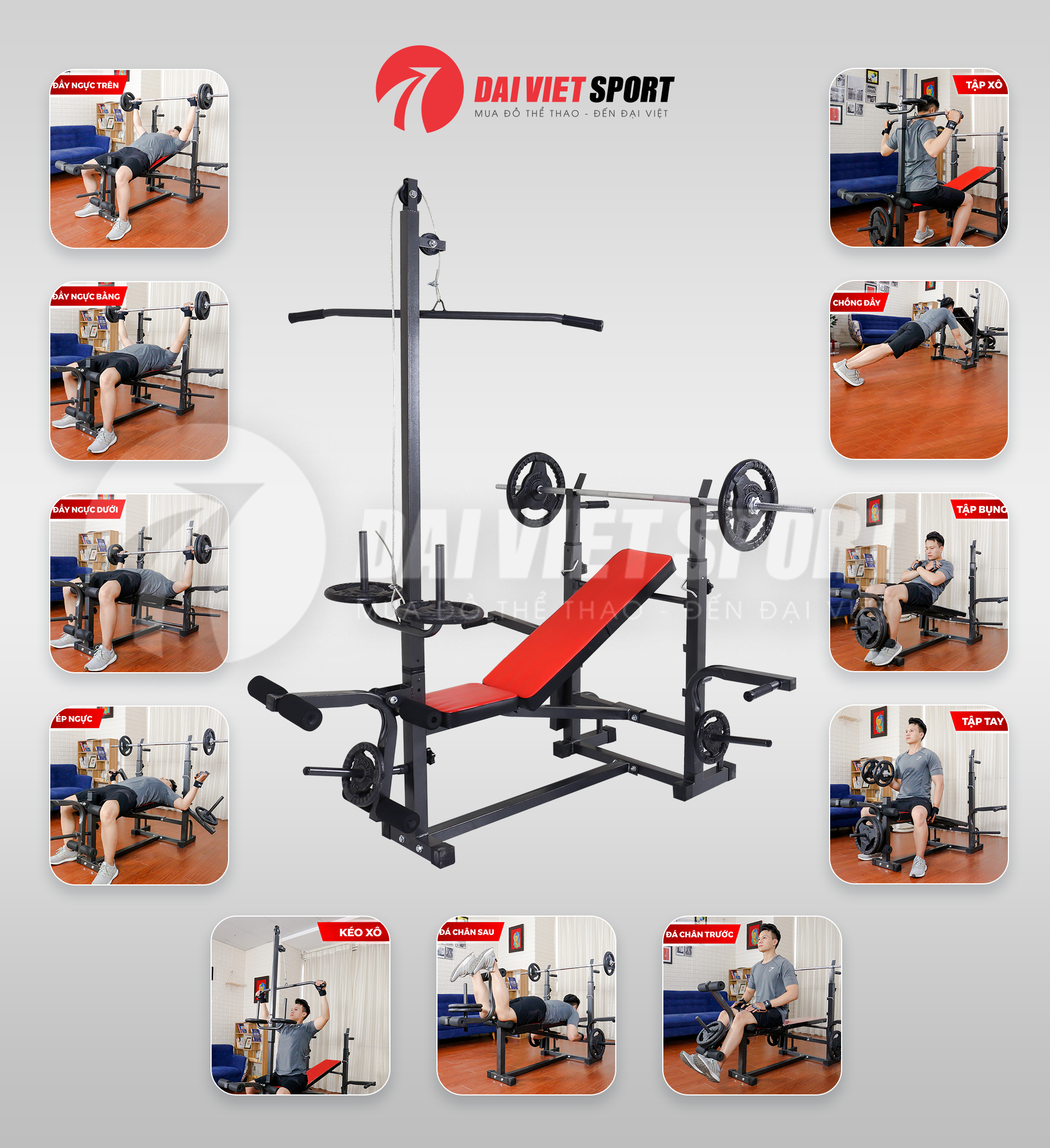 Combo Giàn Tạ Đa Năng Zasami SGT-8210