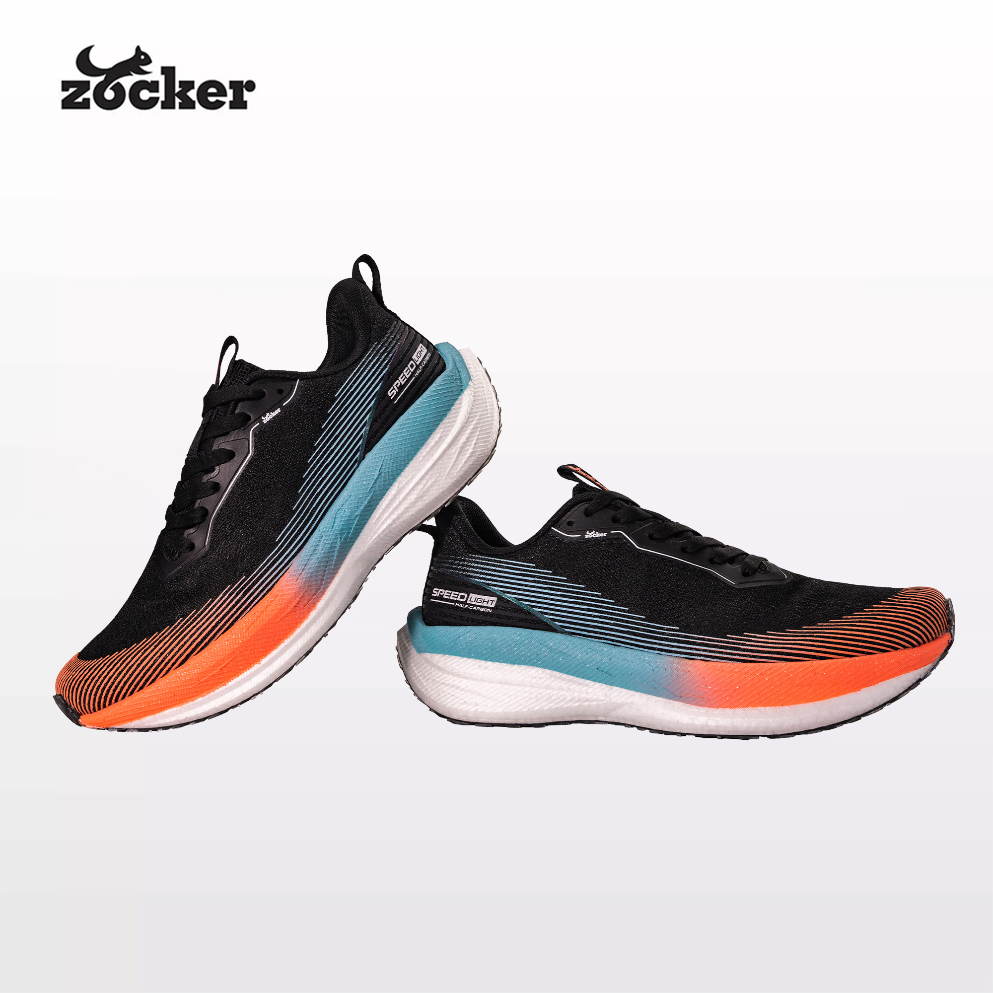 Giày Chạy Bộ Zocker Speed Light Half Carbon Black Edition