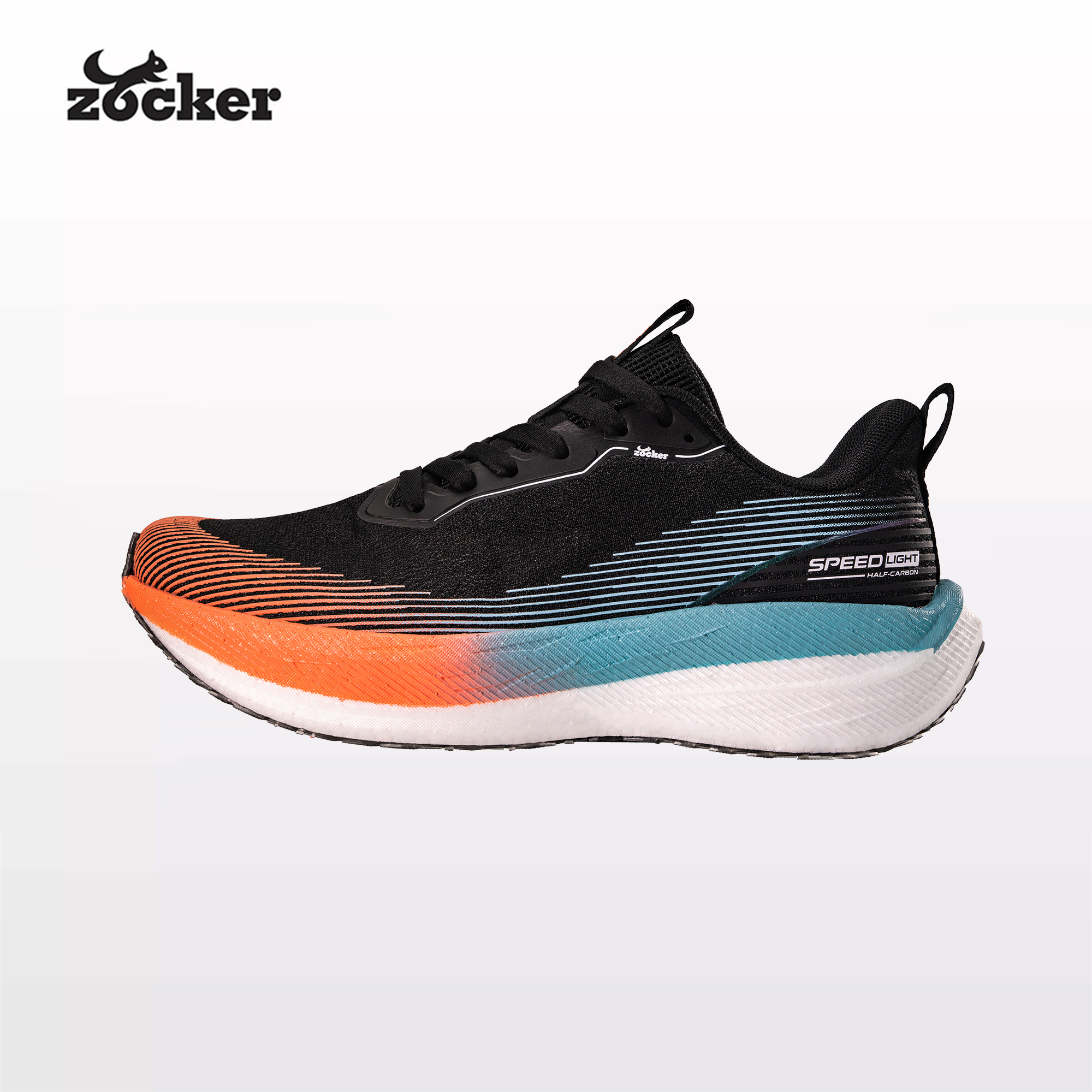 Giày Chạy Bộ Zocker Speed Light Half Carbon Black Edition