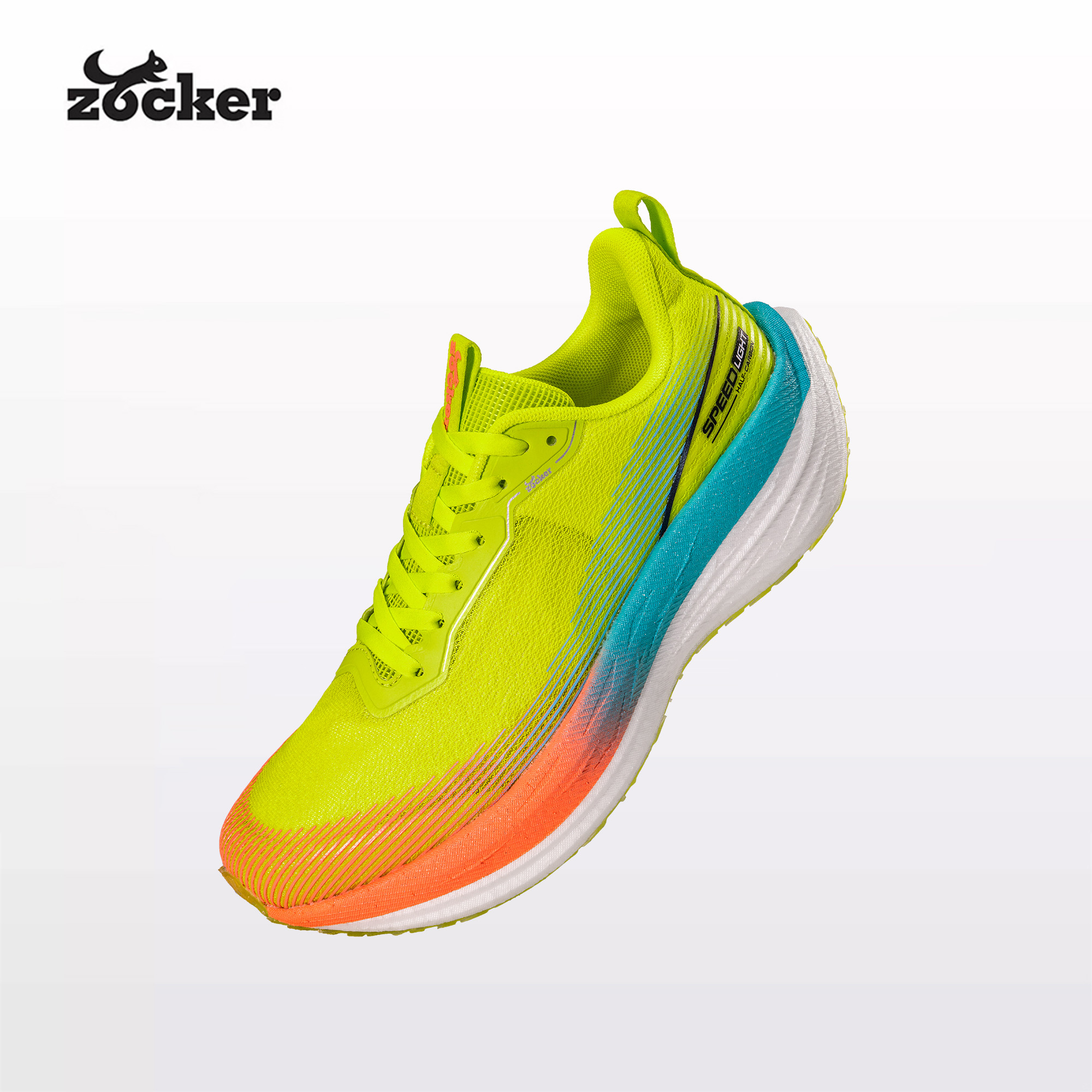 Giày Chạy Bộ Zocker Speed Light Half Carbon Neon Edition