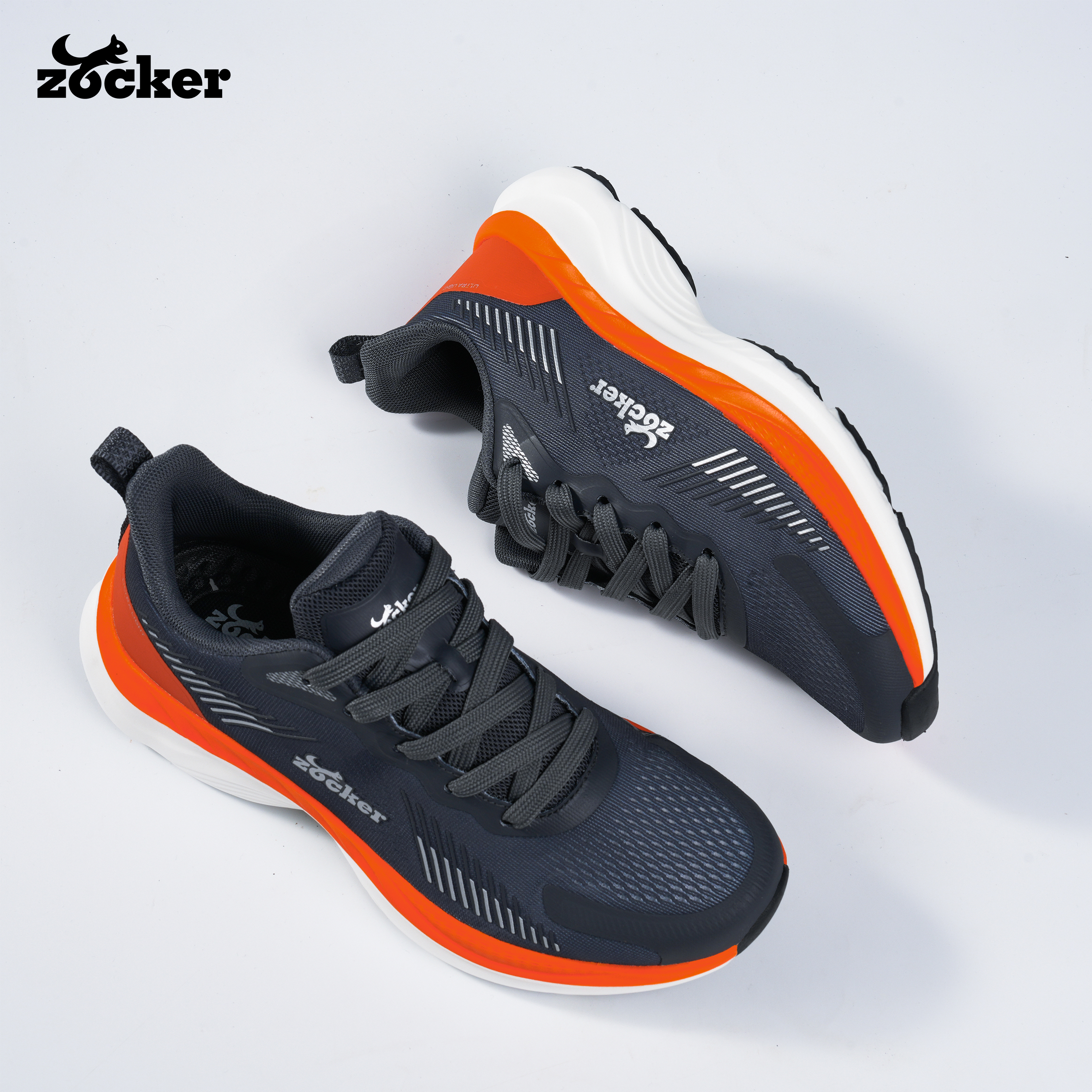 Giày Chạy Bộ Zocker Ultra Light Dark Gray