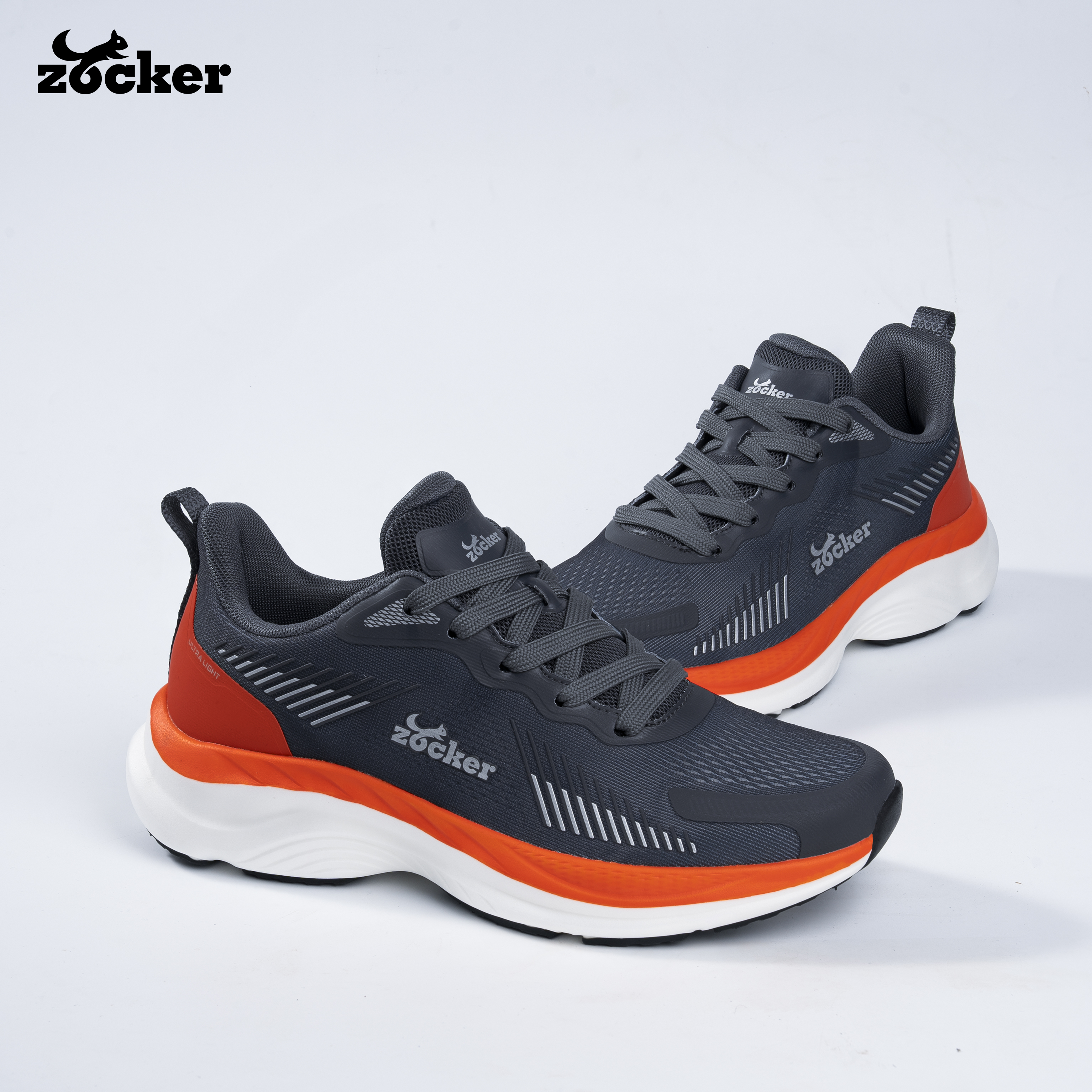 Giày Chạy Bộ Zocker Ultra Light Dark Gray