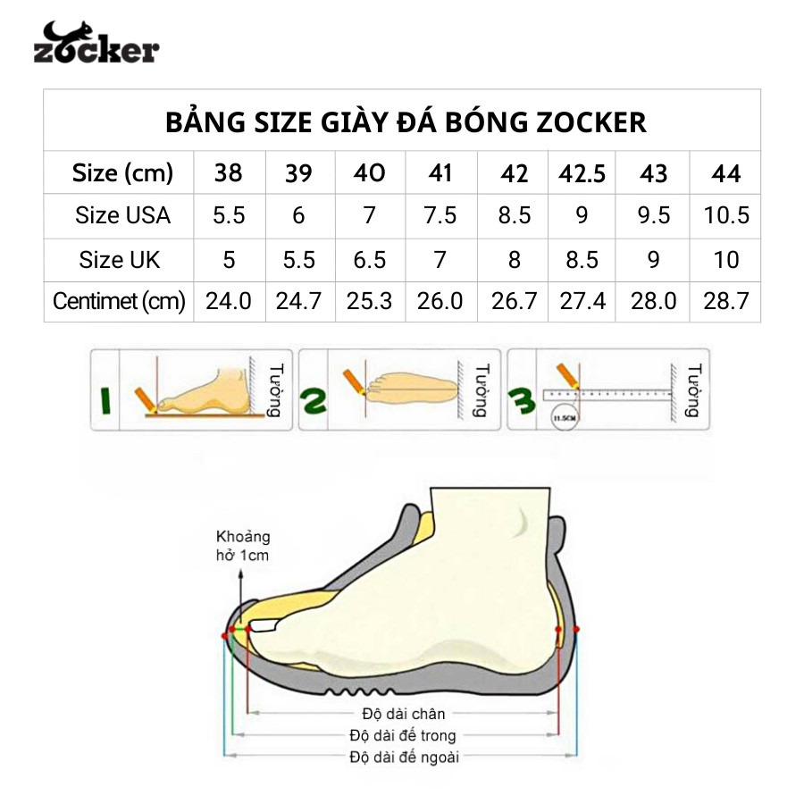 Giày đá bóng Zocker Space Bạc