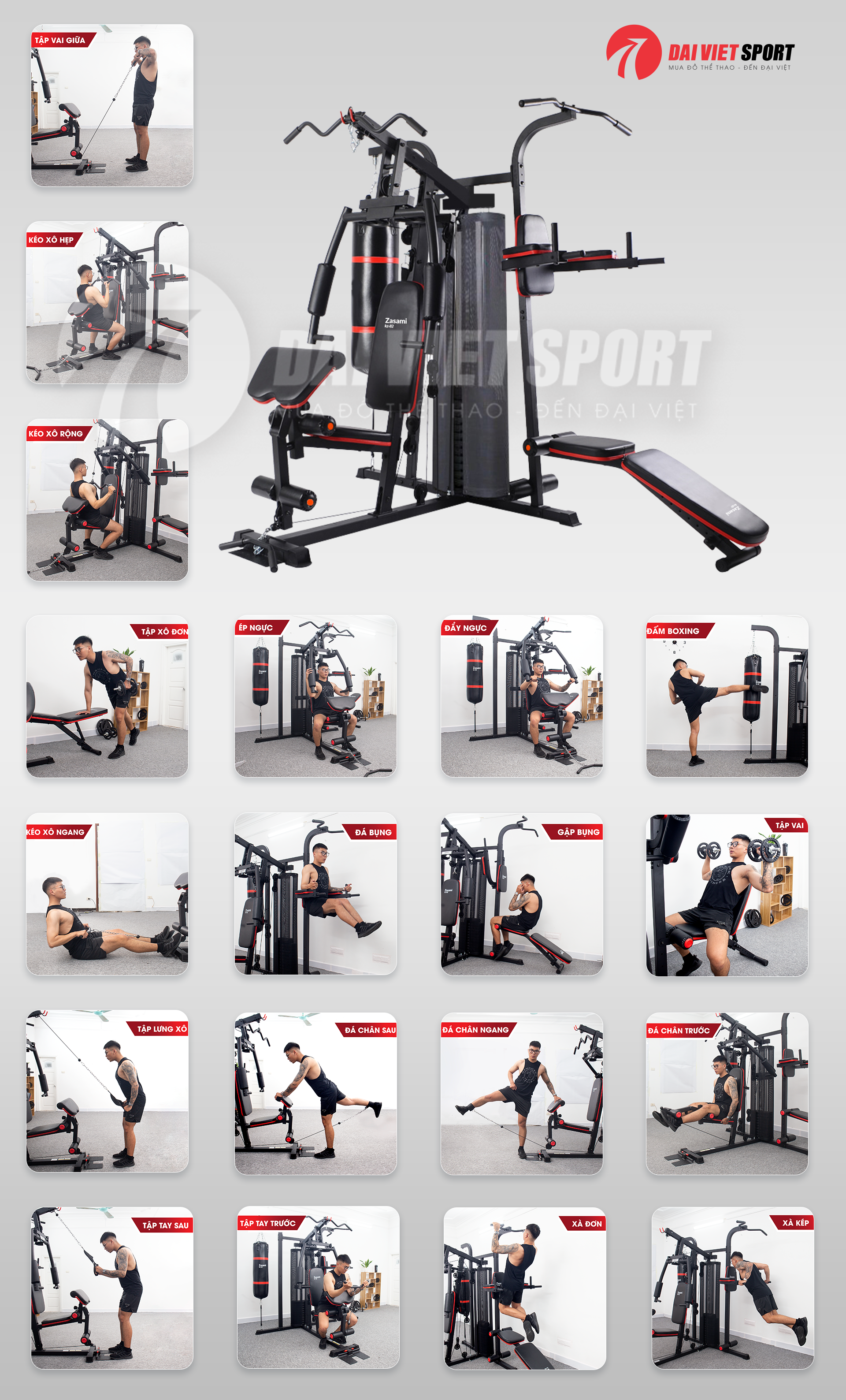 Lịch tập gym tại nhà với giàn tạ KZ83 và KZ82