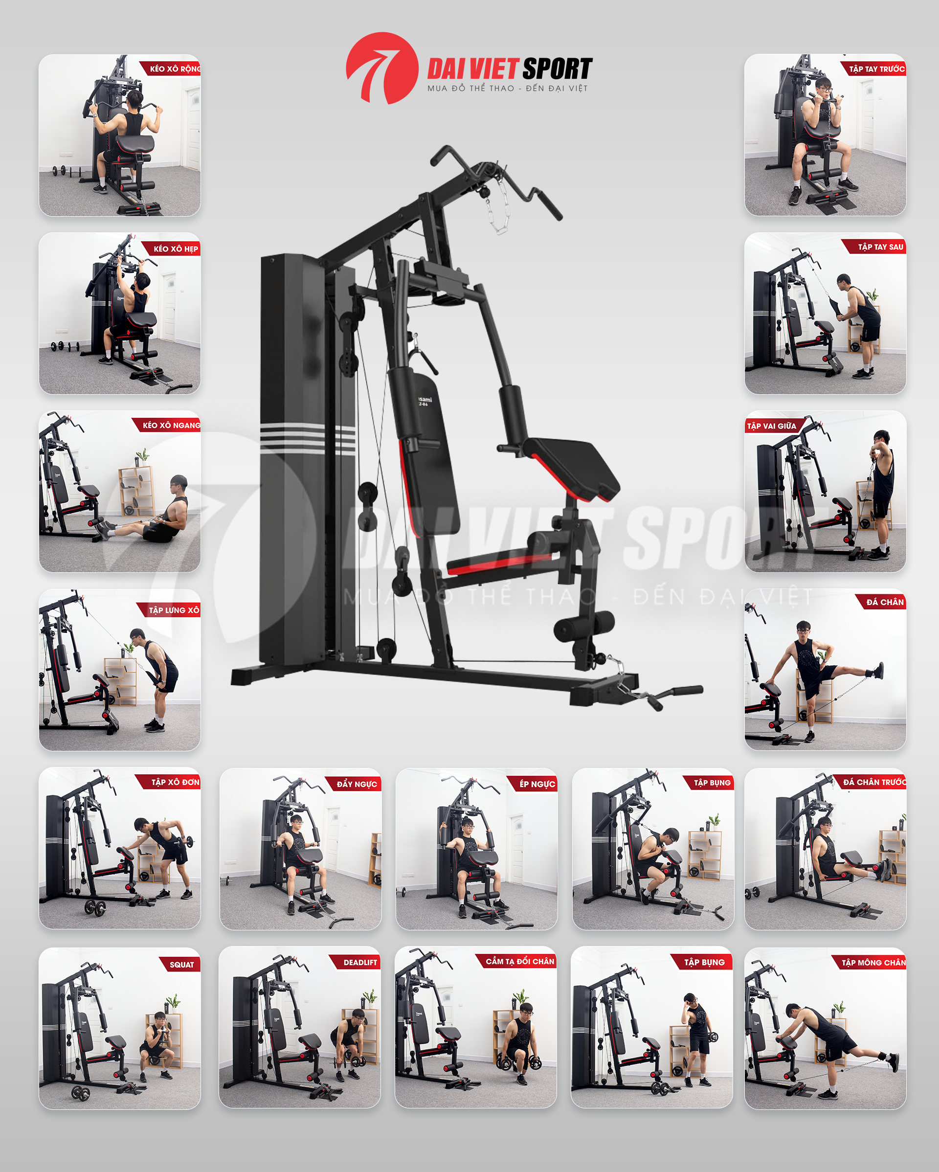 Lịch tập gym tại nhà với giàn tạ Zasami KZ-84