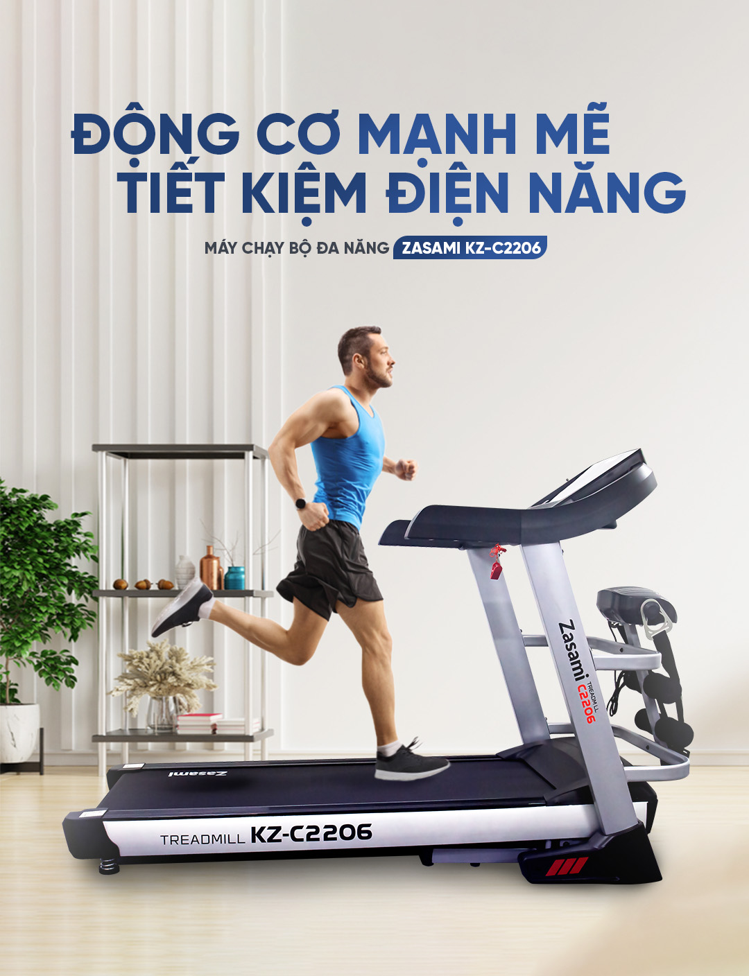 Máy Chạy Bộ Đa Năng Zasami KZ-C2206