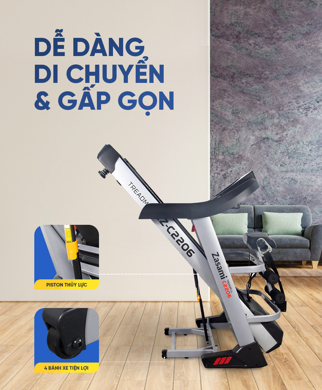 Máy Chạy Bộ Đa Năng Zasami KZ-C2206