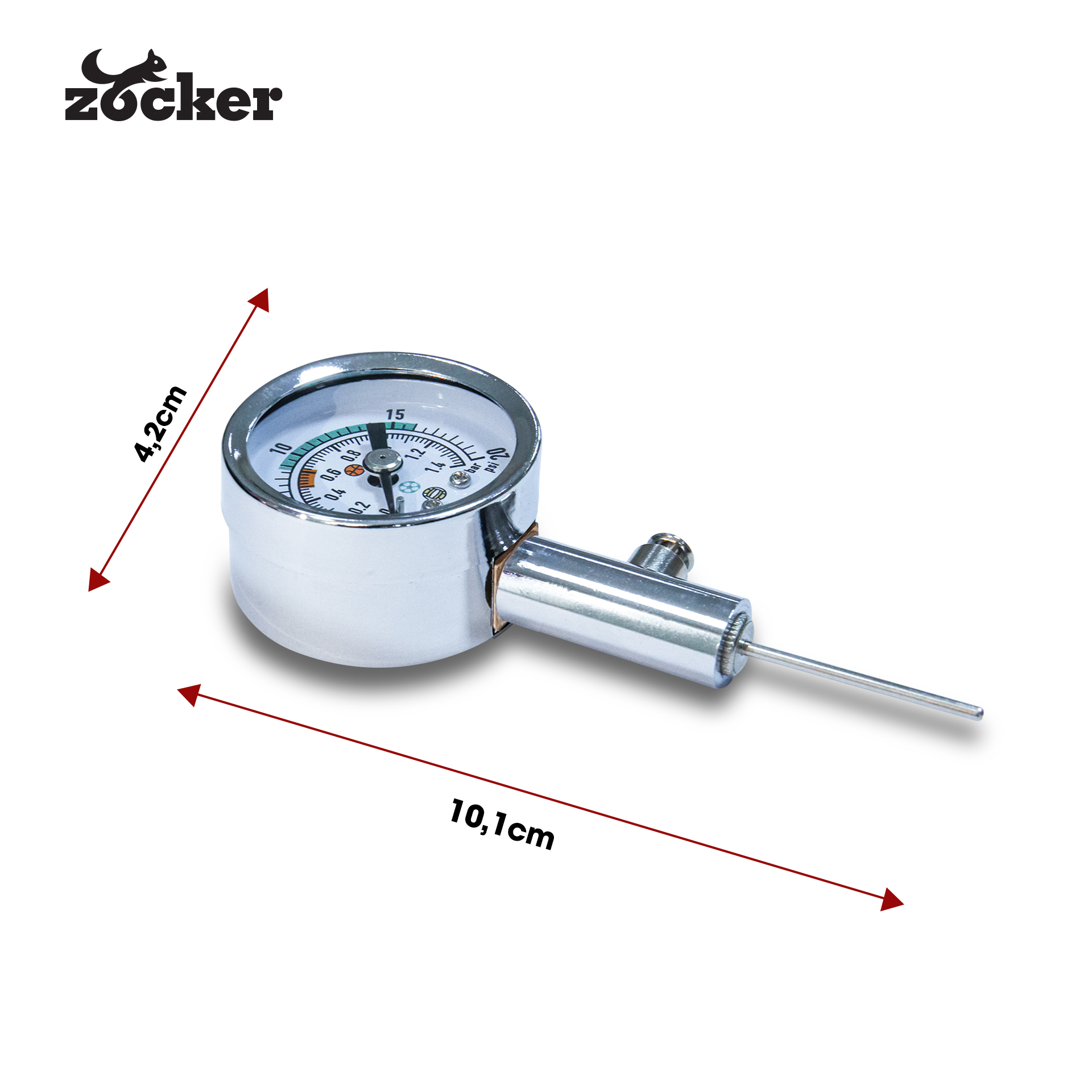 Đồng Hồ Đo Áp Suất Bóng Zocker