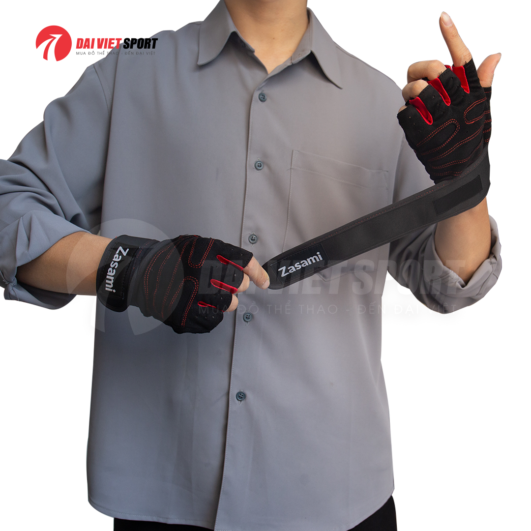 Găng tay tập gym có cuốn Zasami