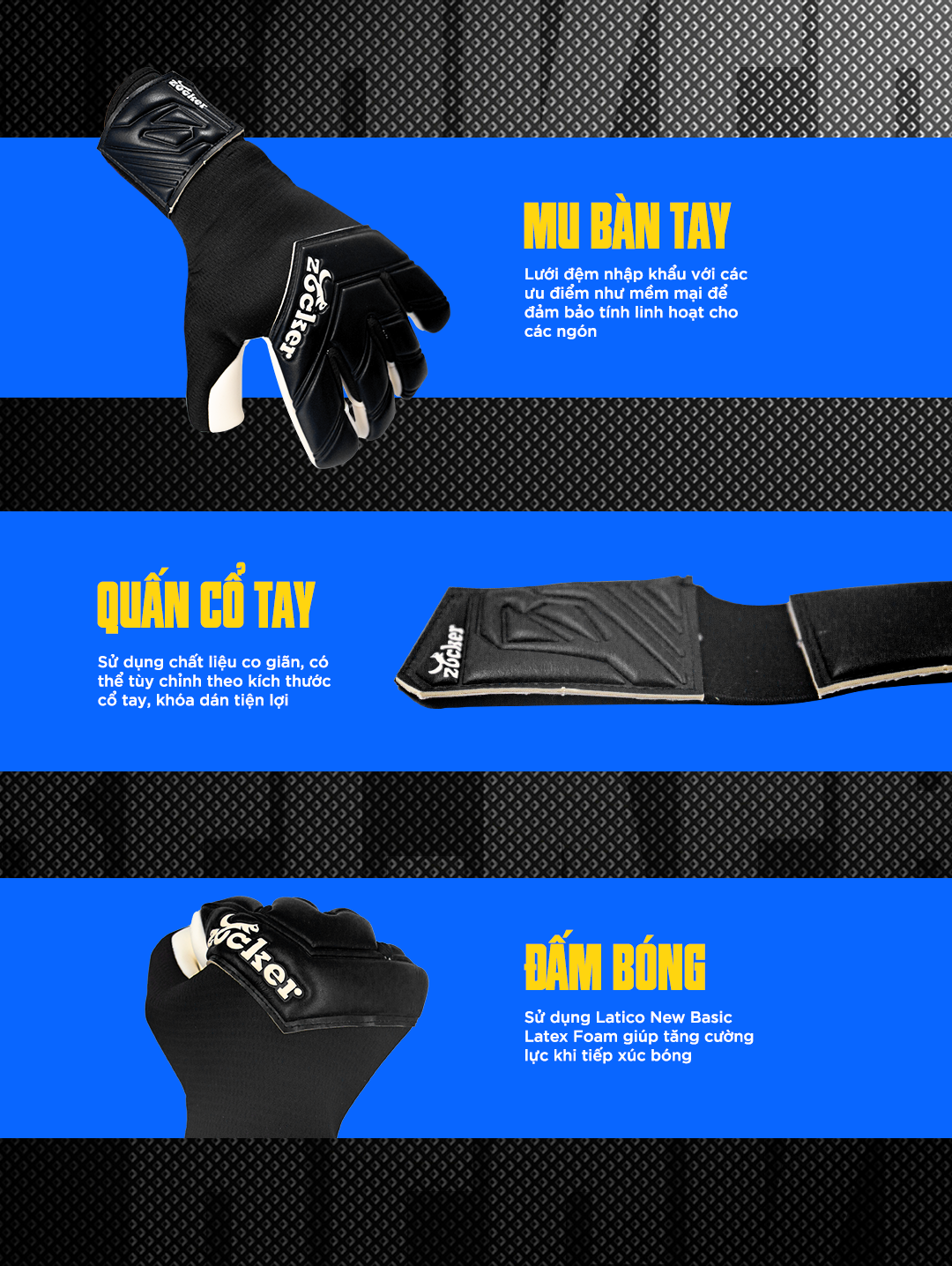 Găng Tay Thủ Môn Zocker Gloves Becker