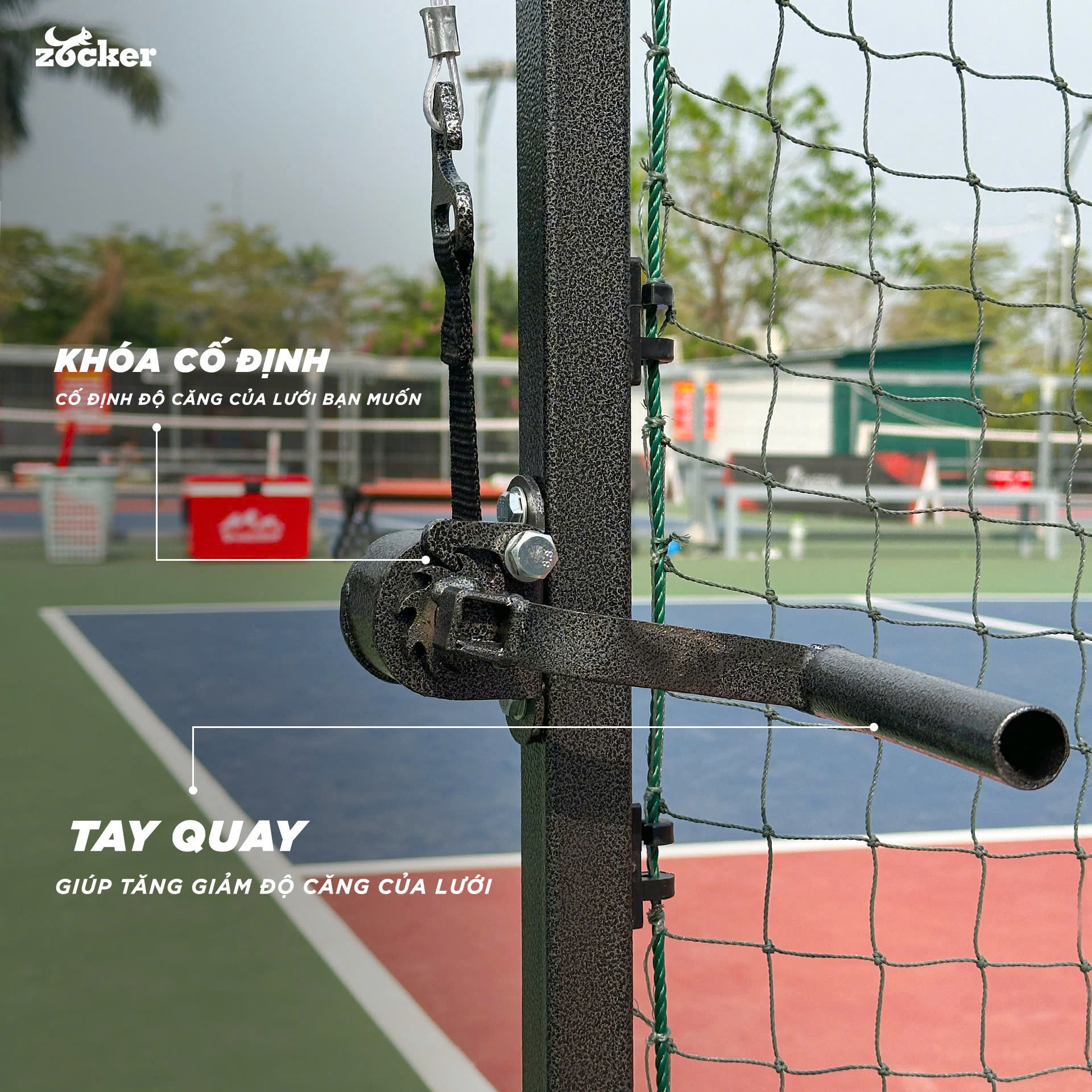 Bộ khung lưới Pickleball cao cấp Zocker LPZ30