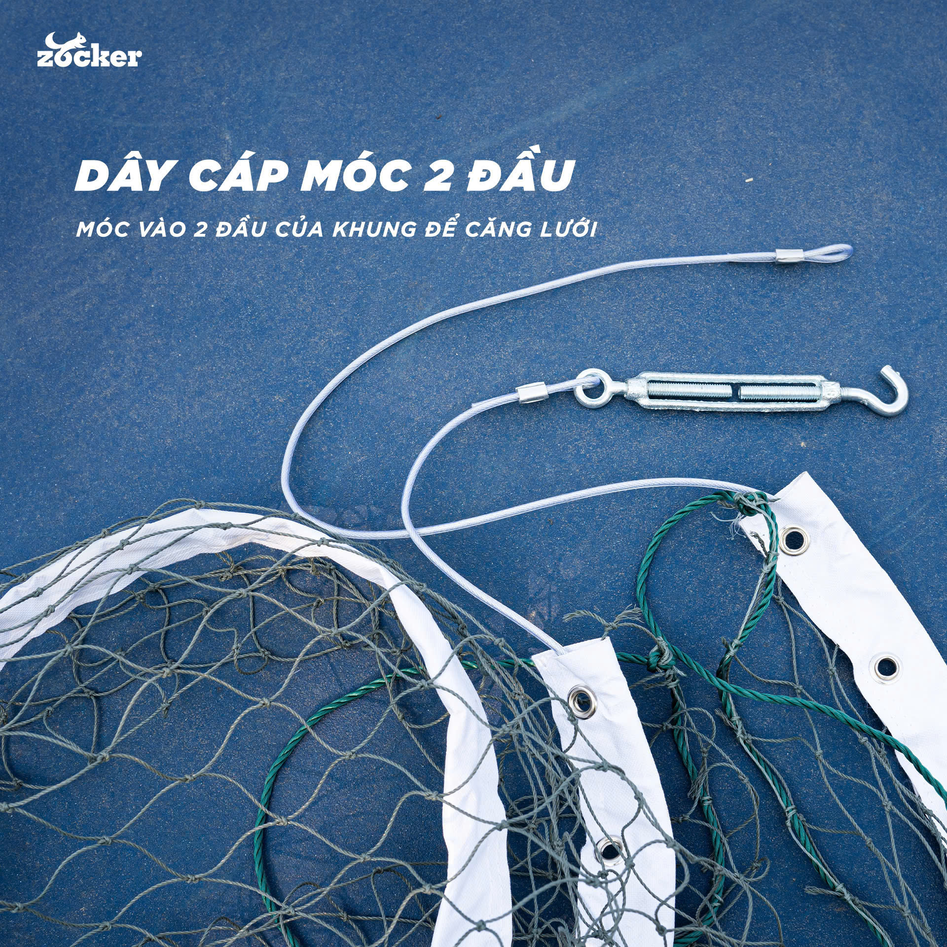 Bộ khung lưới Pickleball cao cấp Zocker LPZ30