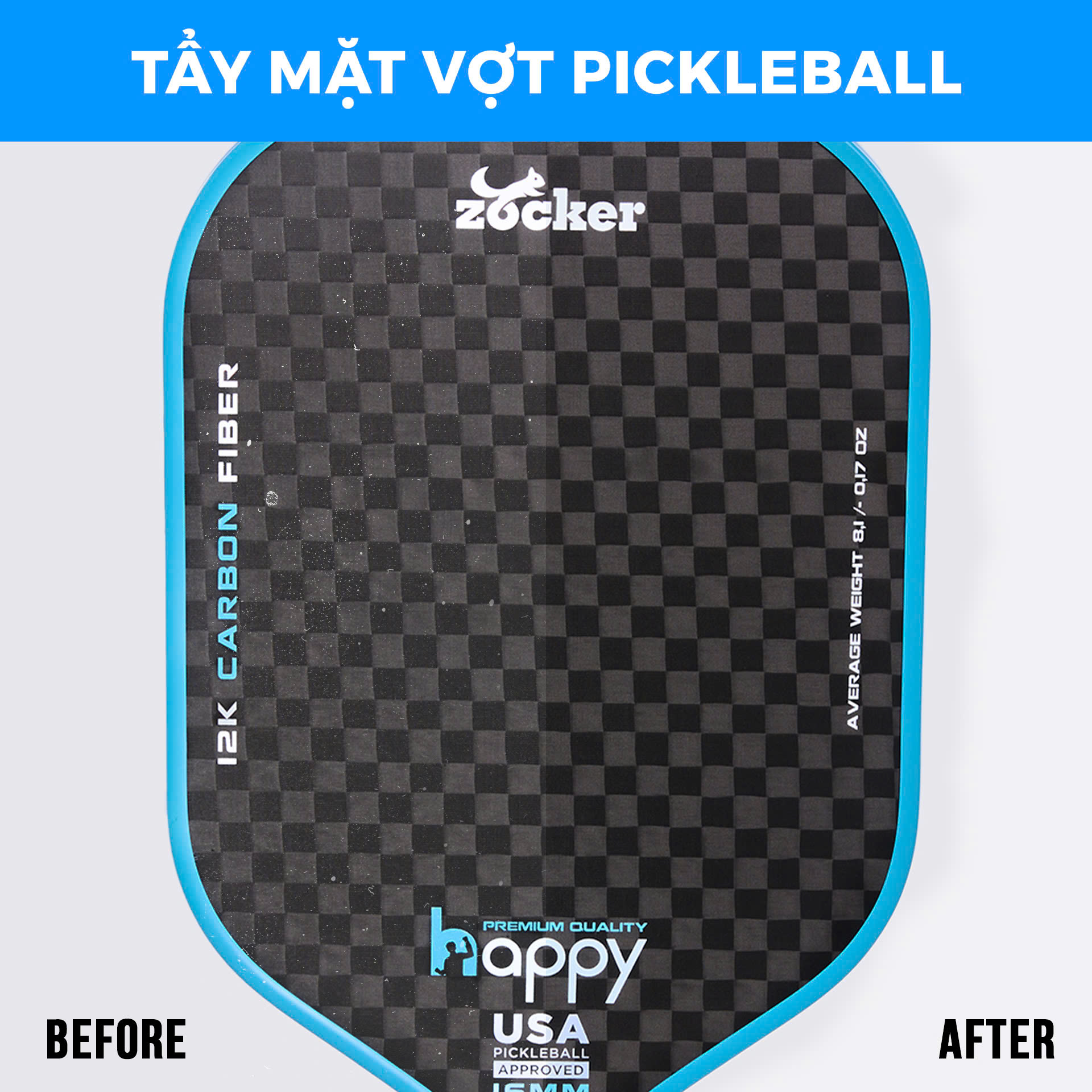 Cục tẩy mặt vợt Pickleball Zocker