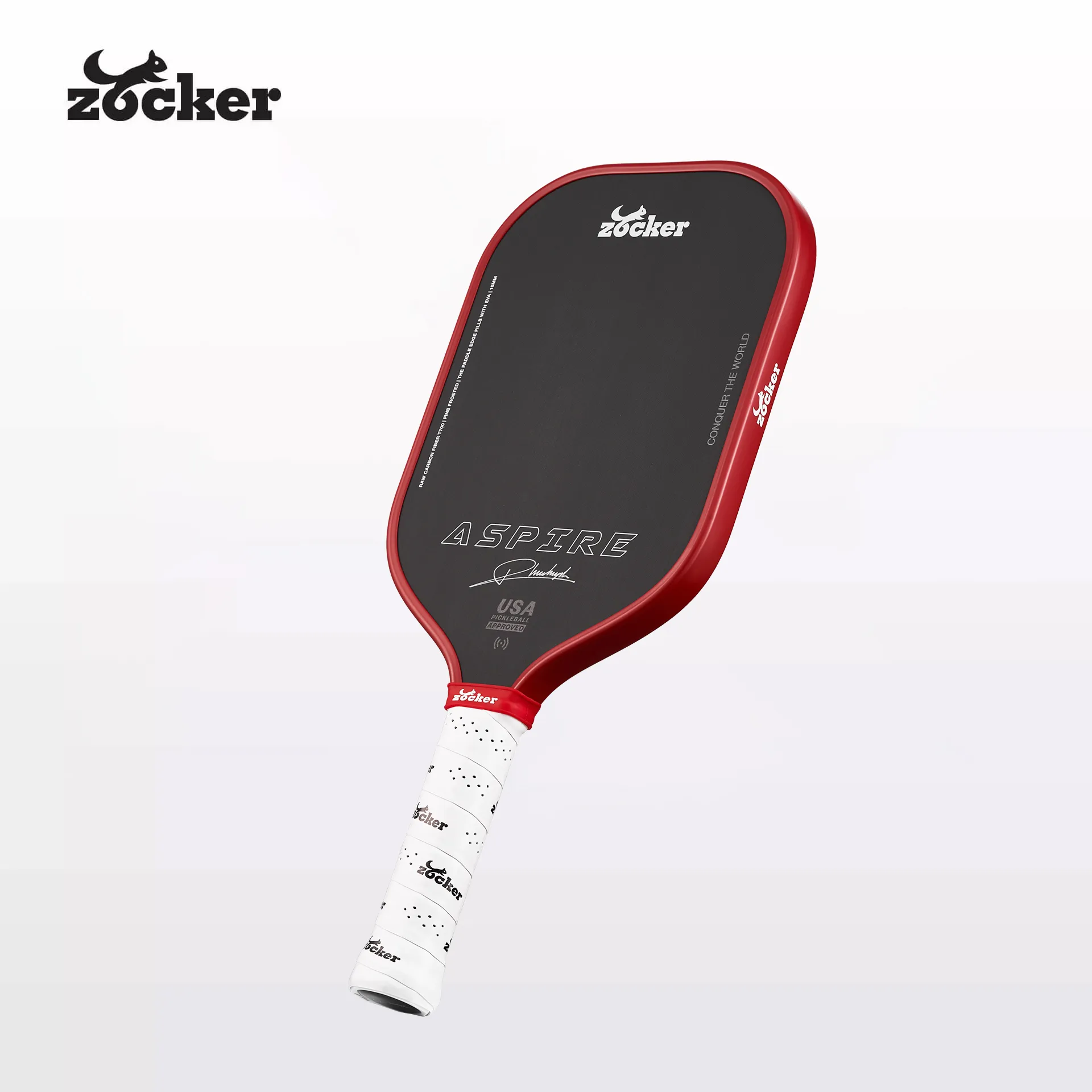 Vợt Pickleball Zocker Aspire 13,3mm - 16mm Red