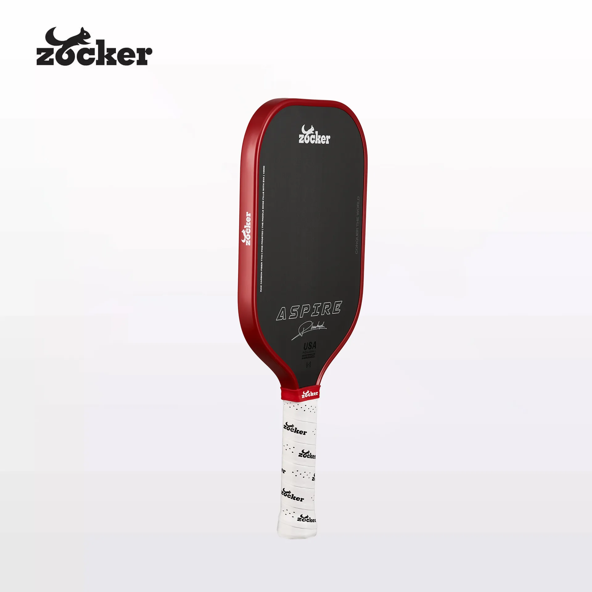 Vợt Pickleball Zocker Aspire 13,3mm - 16mm Red