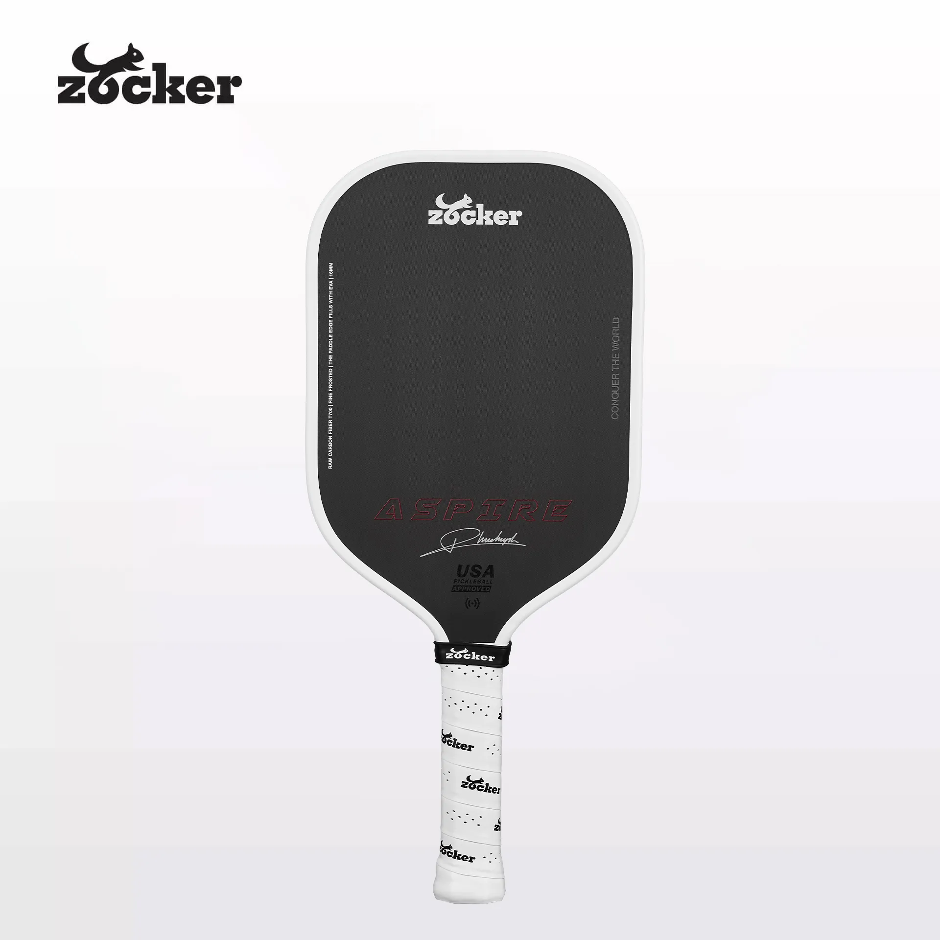 Vợt Pickleball Zocker Aspire 13,3mm - 16mm White