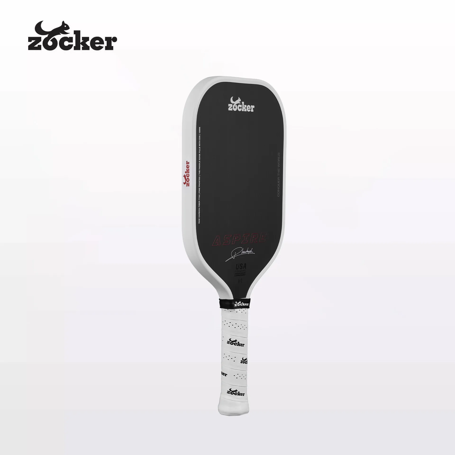 Vợt Pickleball Zocker Aspire 13,3mm - 16mm White