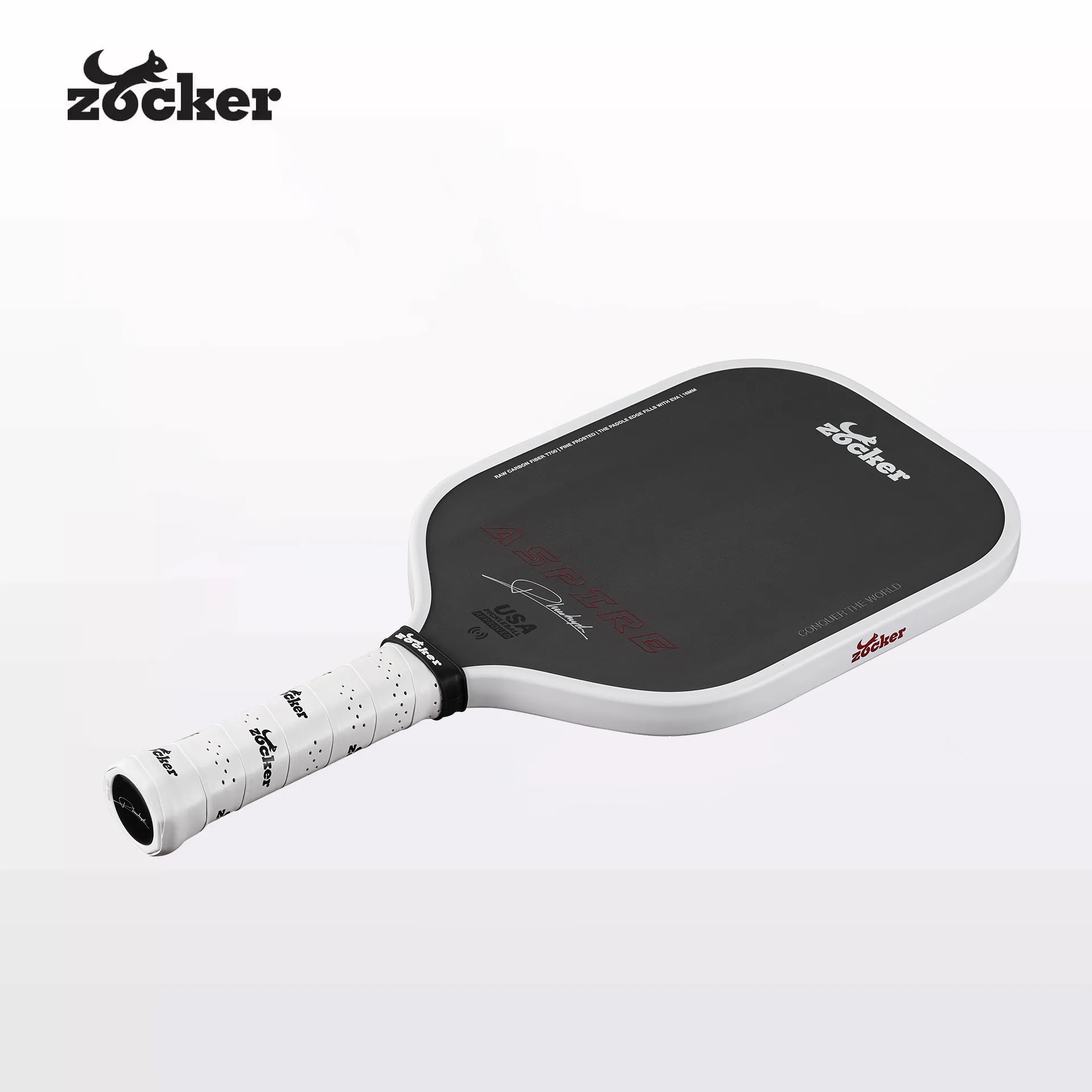 Vợt Pickleball Zocker Aspire 13,3mm - 16mm White