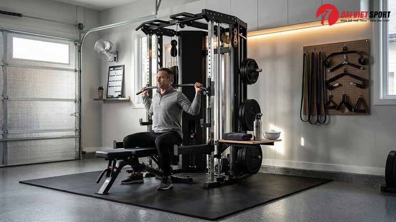 Thiết kế phòng gym tại nhà chuẩn cho giàn tạ